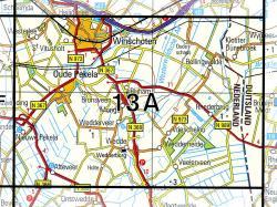 13A  Winschoten topografische wandelkaart 1:25.000 9789035001305  Kadaster / Geo-Informatie Top. kaarten Groningen  Wandelkaarten Groningen