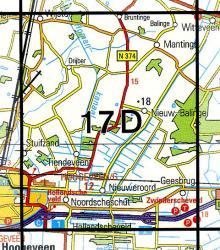 17D Nieuw Balinge topografische wandelkaart 1:25.000 9789035001732  Kadaster / Geo-Informatie Top. kaarten Drenthe  Wandelkaarten Drenthe