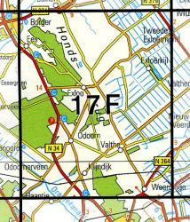 17F Exloo topografische wandelkaart 1:25.000 9789035001756  Kadaster / Geo-Informatie Top. kaarten Drenthe  Wandelkaarten Drenthe