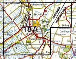 18A Ter Apel topografische wandelkaart 1:25.000 9789035001800  Kadaster / Geo-Informatie Top. kaarten Groningen  Wandelkaarten Groningen