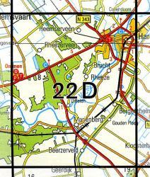 22D Hardenberg topografische wandelkaart 1:25.000 9789035002234  Kadaster / Geo-Informatie Top. kaarten Overijssel  Wandelkaarten Twente