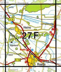 27F  Raalte topografische wandelkaart 1:25.000 9789035002753  Kadaster / Geo-Informatie Top. kaarten Overijssel  Wandelkaarten Kop van Overijssel, Vecht & Salland