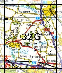 32G Barneveld topografische wandelkaart 1:25.000 9789035003262  Kadaster / Geo-Informatie Top. kaarten Gelderland  Wandelkaarten Arnhem en de Veluwe
