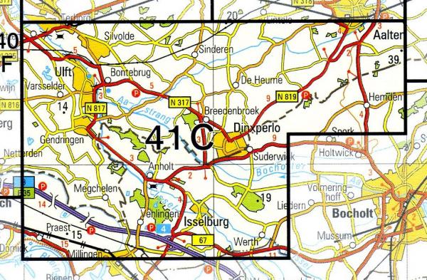 41C  Ulft topografische wandelkaart 1:25.000 9789035004122  Kadaster / Geo-Informatie Top. kaarten Gelderland  Wandelkaarten Gelderse IJssel en Achterhoek