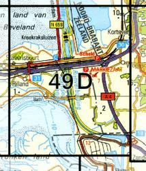 49D  Rilland topografische wandelkaart 1:25.000 9789035004931  Kadaster / Geo-Informatie Top. kaarten Zeeland  Wandelkaarten Zeeland
