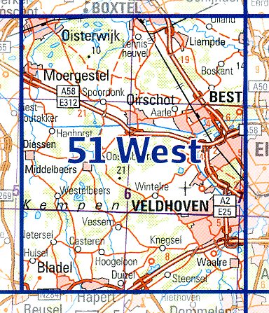 51  West 9789035005181  Topografische Dienst / Kadaster Ned. 1:50.000  Wandelkaarten Noord-Brabant