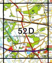 52D  Helenaveen topografische wandelkaart 1:25.000 9789035005235  Kadaster / Geo-Informatie Top. kaarten Limburg  Wandelkaarten Noord- en Midden-Limburg