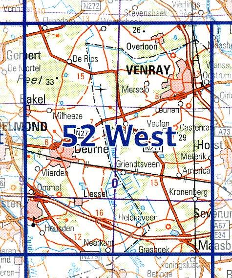52  West 9789035005280  Topografische Dienst / Kadaster Ned. 1:50.000  Wandelkaarten Noord- en Midden-Limburg, Noord-Brabant