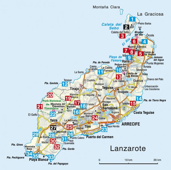 Rother wandelgids Lanzarote 9789038925431  Elmar RWG  Wandelgidsen Lanzarote