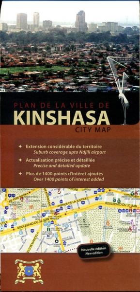stadsplattegrond Kinshasa city map 9789078131007  Kinshasa   Stadsplattegronden Congo en Congo-Brazzaville