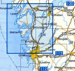 VK-118  Uddevalla 1:100.000 9789158801189  Kartförlaget - Lantmäteriet Vägkartan  Landkaarten en wegenkaarten Zuid-Zweden