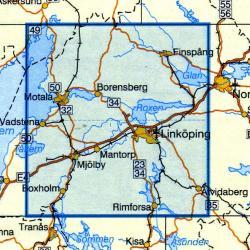 VK-122   Linkoping 1:100.000 9789158801226  Kartförlaget - Lantmäteriet Vägkartan  Landkaarten en wegenkaarten Zuid-Zweden