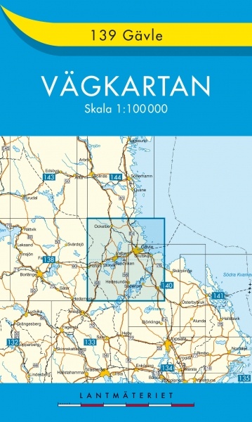VK-139 Gävle 9789158801394  Kartförlaget - Lantmäteriet Vägkartan  Landkaarten en wegenkaarten Midden Zweden