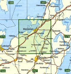 TKS-577  1:50.000 9789158805774  Kartförlaget - Lantmäteriet Terrängkartan  Wandelkaarten Zuid-Zweden