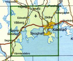 TKS-599  Karlstad  1:50.000 * 9789158805996  Kartförlaget - Lantmäteriet Terrängkartan  Wandelkaarten Zuid-Zweden