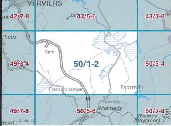 NGI-50/1-2  Sart-Xhoffraix | topografische wandelkaart 1:25.000 9789462352308  NGI Belgie 1:25.000  Wandelkaarten Wallonië (Ardennen)