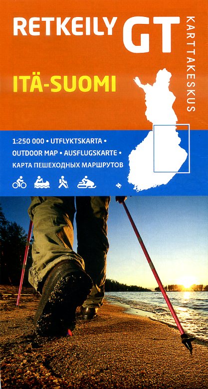 GT-Outdoor Map Itä-Suomi (Oost-Finland) 1:250.000 9789522662064  Genimap Oy Outdoor Maps  Landkaarten en wegenkaarten Zuid-Finland en Midden-Finland