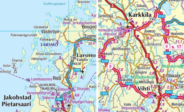 Motoristin Suomi | Wegenatlas Finland 1/400.000 9789522665263  Genimap Oy Wegenatlassen  Wegenatlassen Finland