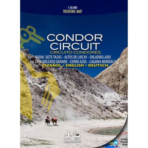 Trekking Map Condor Circuit 1:50 000 * 9789568925024  Viachile Editores Trekking Maps  Wandelkaarten Chili
