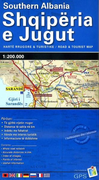 Zuid-Albanië 1:200.000 9789604487776  Vektor   Landkaarten en wegenkaarten Albanië