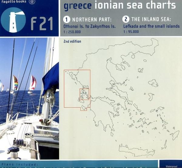 Ionian Sea Charts 9789606685477 Nikos Thermos, Hydographic Service Fagotto Books   Watersportboeken Ionische Eilanden