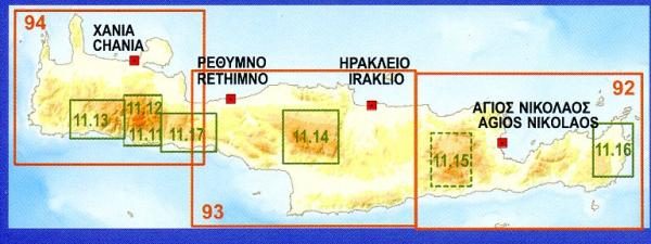 11.13  Samaria Kloof 1:30.000 9789608195851  Anavasi Topo 25  Wandelkaarten Kreta