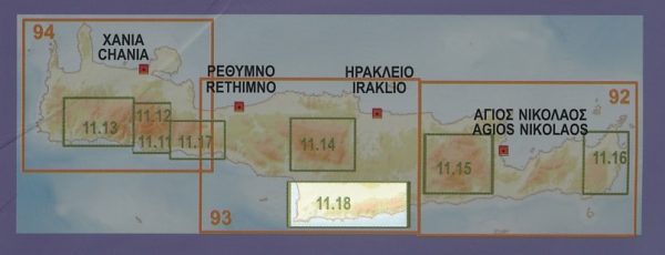 Kreta 11.18 Asterousia-Phaistos 1:25.000 9789609412360  Anavasi   Wandelkaarten Kreta