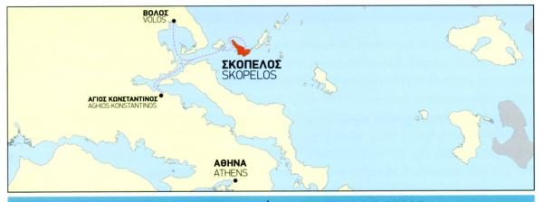 TM-320  Skopelos 1:25.000 9789609456098  Terrain Maps Northern Sporades  Wandelkaarten Evia (Euboea) & de Sporaden (Skyros, Skiathos, etc.)