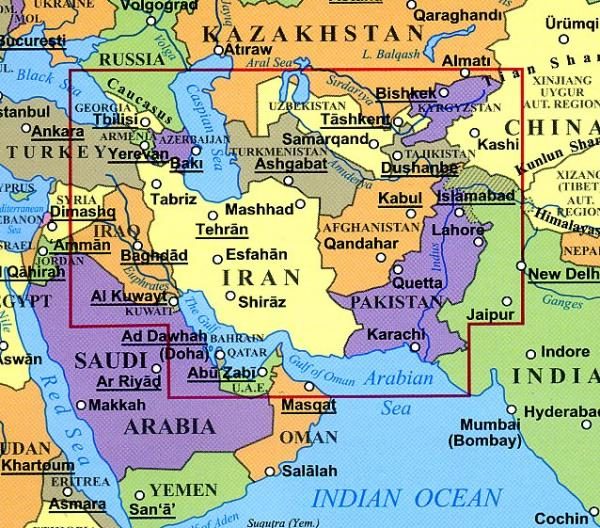 Silk Road Countries political map 1:3 000 000 9789632041384  Gizi Map   Landkaarten en wegenkaarten 