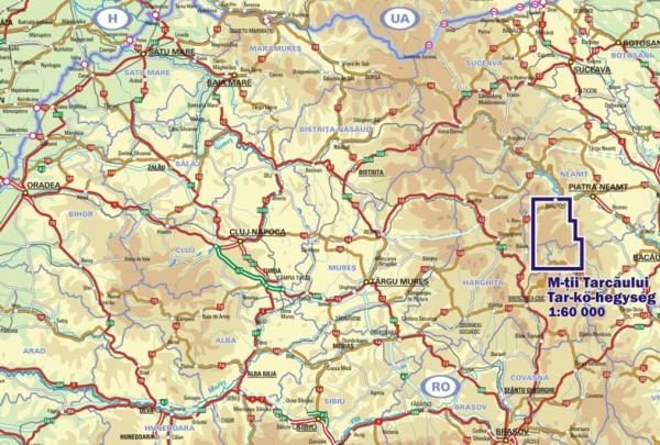 DMP-28  Tarcaului Mountains Map | wandelkaart 1:60.000 9789638683465  Dimap Wandelkaarten Roemenië  Wandelkaarten Roemenië, Moldavië