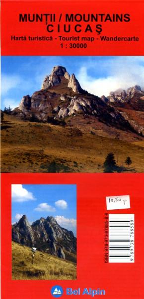 Ciucas (Muntii) Mountains | wandelkaart 1:30.000 9789738788589  Bel Alpin Wandelkaarten Roemenië  Wandelkaarten Roemenië, Moldavië