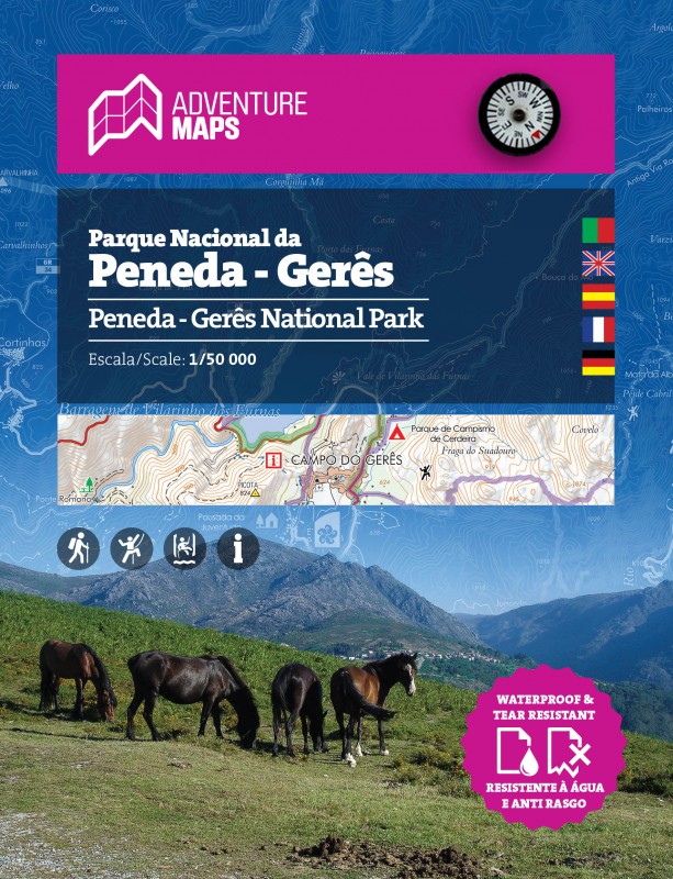 wandelkaart Parque Natural Peneda - Geres 1:50.000 9789892073408  Adventure Maps   Wandelkaarten Noord en Midden-Portugal, Porto