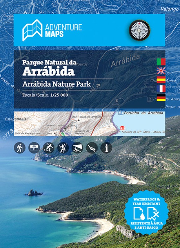 wandelkaart Parque Natural da Arrábida 1:25.000 9789895405213  Adventure Maps   Wandelkaarten Noord en Midden-Portugal, Porto