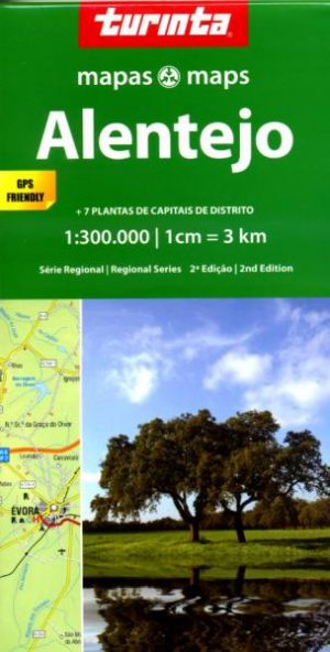 Alentejo 1:300.000 9789895560943  Turinta   Landkaarten en wegenkaarten Zuid-Portugal, Algarve