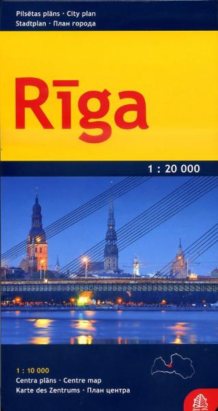 Riga 1:10.000 / 20.000 9789984074344  Jana Seta   Stadsplattegronden Riga & Letland