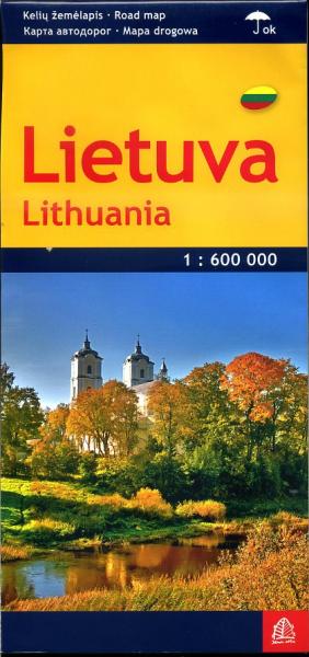 Lietuva (Litouwen) 1:600.000 9789984076003  Jana Seta   Landkaarten en wegenkaarten Vilnius & Litouwen