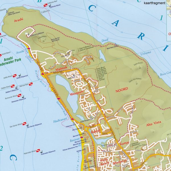 Aruba 1:28.000 9791095793014  Kaprowski Maps   Landkaarten en wegenkaarten Aruba, Bonaire, Curaçao