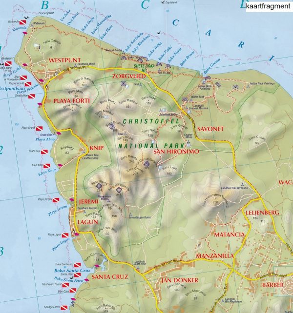 Curaçao 1:55.000 9791095793038  Kaprowski Maps   Landkaarten en wegenkaarten Aruba, Bonaire, Curaçao