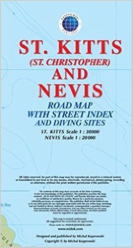 St.Kitts & Nevis 1:30.000 / 20.000 9791095793113  Kaprowski Maps   Landkaarten en wegenkaarten Overig Caribisch gebied
